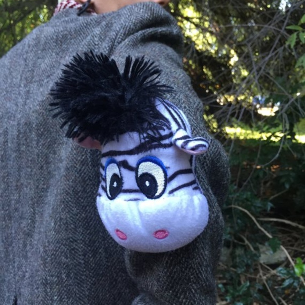 Awesome Elephant and zebra Tweed Jacket! - Picture 2 of 5
